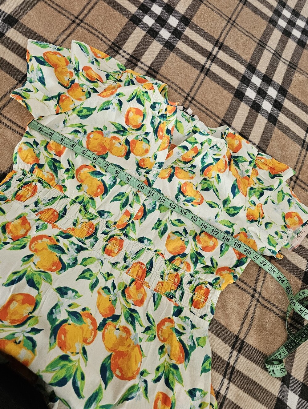 Nanette Lepore White Midi Dress with Orange Floral Print - Picture 10 of 10